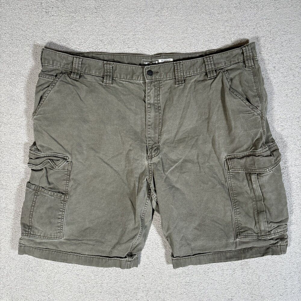 Carhartt Rugged Flex Cargo Shorts Men's Size 46 Fits 43" Relaxed Fit Olive Green